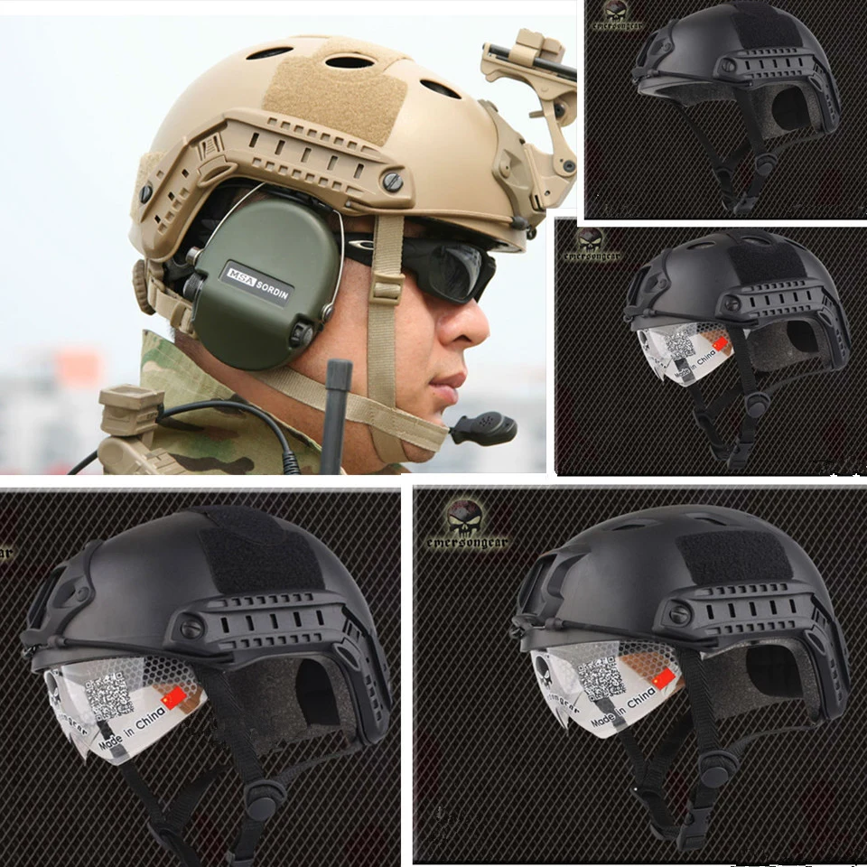 NEW Emerson FAST Helmet with Protective Goggle Pararescue Jump Type helmet Military Tactical airsoft helmet
NEW Emerson FAST Helmet with Protective Goggle Pararescue Jump Type helmet Military Tactical airsoft helmet