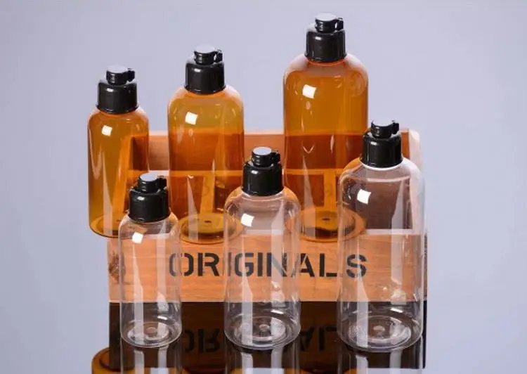 by DHL 200Pcs/Lot Clear/Amber Cosmetic Bottles with Black Flip Top,luxury cosmetic PET plastic bottles 100ml/200ml/300ml
by DHL 200Pcs/Lot Clear/Amber Cosmetic Bottles with Black Flip Top,luxury cosmetic PET plastic bottles 100ml/200ml/300ml