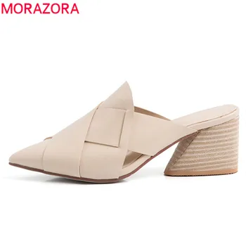 MORAZORA 2020 hot sale pumps women shoes genuine leather shoes pointed toe mules shoes summer high heels party shoes woman
MORAZORA 2020 hot sale pumps women shoes genuine leather shoes pointed toe mules shoes summer high heels party shoes woman