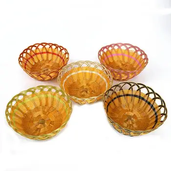 Plastic Fruit Basket Hand-woven Rattan Bread Basket Creative Woven Basket Home Features Snack Storage Basket Color Random
Plastic Fruit Basket Hand-woven Rattan Bread Basket Creative Woven Basket Home Features Snack Storage Basket Color Random