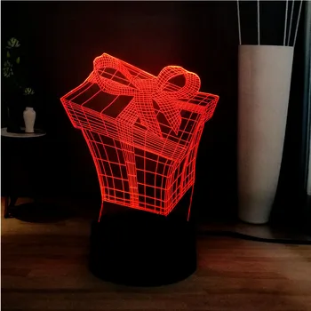 Acrylic Panel 7 Color Change Gift Box Novel Bedroom Decoration Atmosphere Illusion LED Beside Table Lamp Holiday Kids Gift Toys
Acrylic Panel 7 Color Change Gift Box Novel Bedroom Decoration Atmosphere Illusion LED Beside Table Lamp Holiday Kids Gift Toys