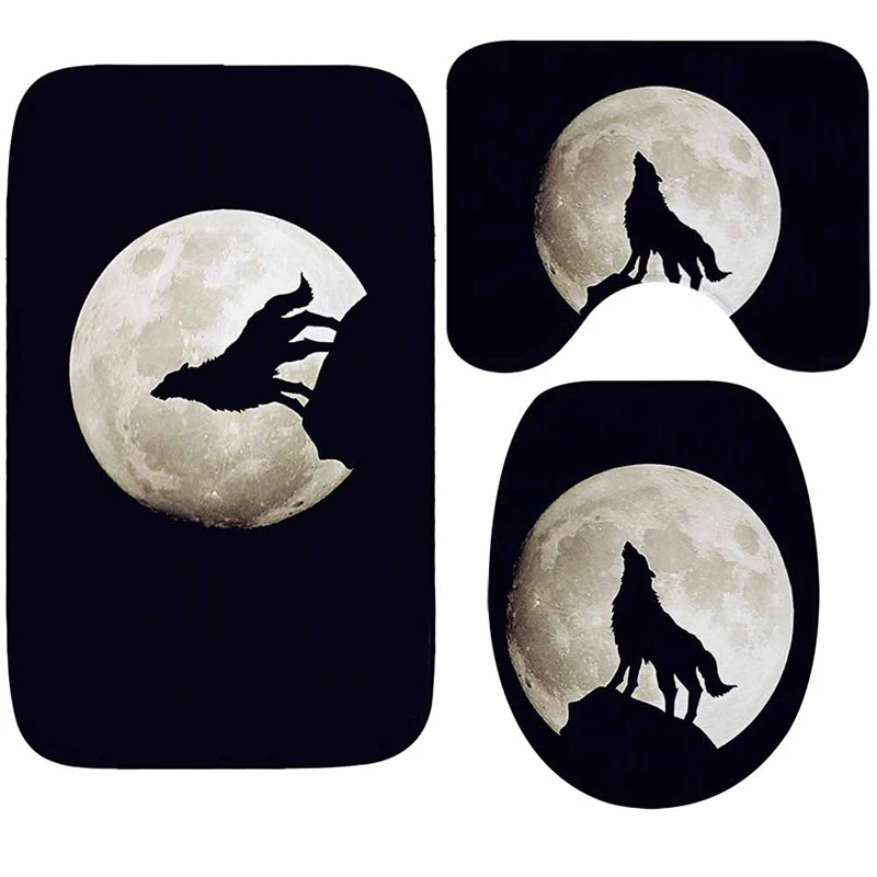 3pcs/Set Wolf 3D Animal Cartoon Toilet Seat Cover Lid WC Bathroom Decoration Carpet Black Kids Home Holiday Doormat Rug Warm
3pcs/Set Wolf 3D Animal Cartoon Toilet Seat Cover Lid WC Bathroom Decoration Carpet Black Kids Home Holiday Doormat Rug Warm