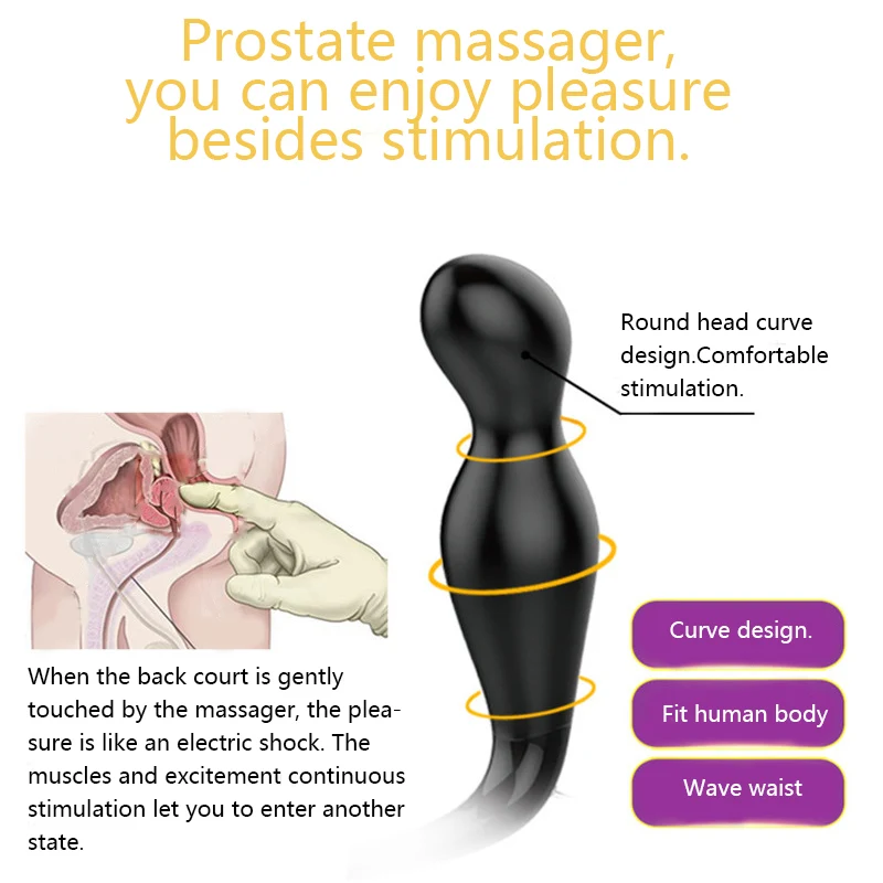 Male Cock Prostate Massage Ring With Remote Control Vibrator Ring Anal Butt Plug Ring On Penis Anal Sex Toy For Men Masturbator