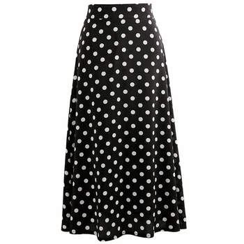 2019 summer new vintage chiffon women skirts polka dot high waist elegant office lady loose skirts top quality
2019 summer new vintage chiffon women skirts polka dot high waist elegant office lady loose skirts top quality
