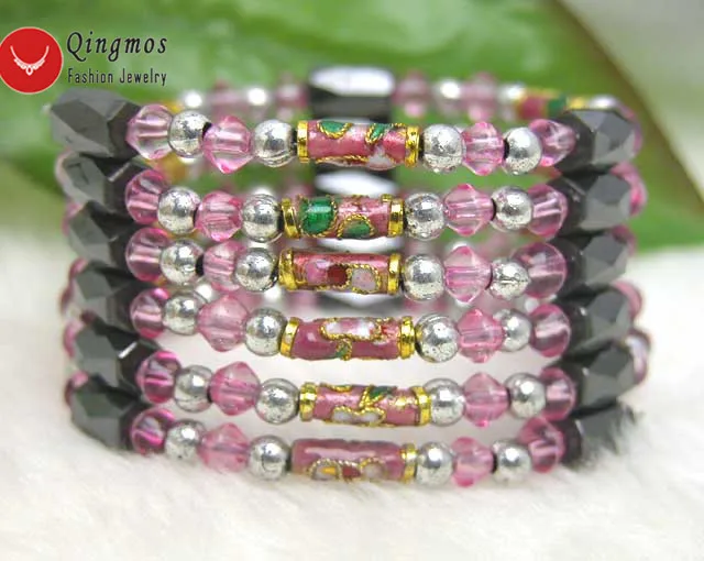 Qingmos Trendy Cloisonne Bracelet for Women with Pink Cloisonne & Black Hematite Magnetic Long Necklace / Bracelet Jewelry 5171
Qingmos Trendy Cloisonne Bracelet for Women with Pink Cloisonne & Black Hematite Magnetic Long Necklace / Bracelet Jewelry 5171