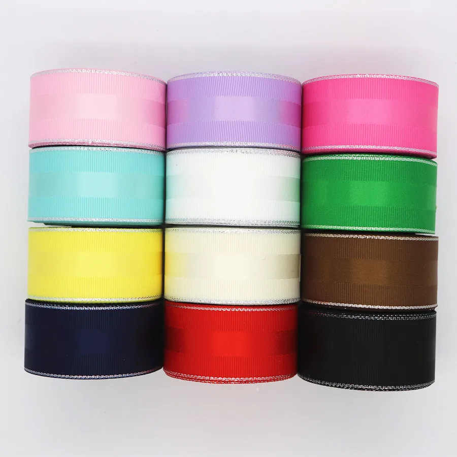 10Yards 10MM/25MM/38MM Glitter Silver Edge Grosgrain Satin Ribbon For Crafts DIY Hair Bows Birthday Party Decoration YM18011302
10Yards 10MM/25MM/38MM Glitter Silver Edge Grosgrain Satin Ribbon For Crafts DIY Hair Bows Birthday Party Decoration YM18011302