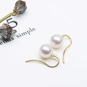 Free Shipping 9-9.5MM AAAA White Real Freshwater Cultured Pearl Drop Earrings 9K Yellow Gold
Free Shipping 9-9.5MM AAAA White Real Freshwater Cultured Pearl Drop Earrings 9K Yellow Gold