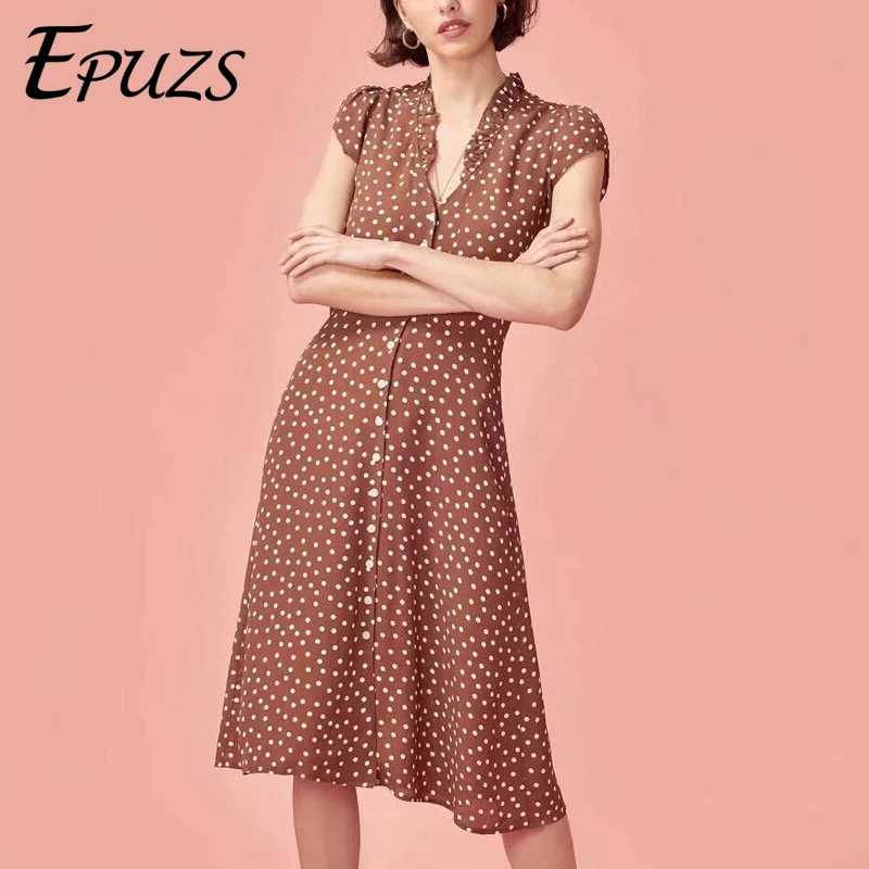 Vintage white polka dot linen dress women summer Sexy summer dress korean button beach midi dress vestidos 2019
Vintage white polka dot linen dress women summer Sexy summer dress korean button beach midi dress vestidos 2019
