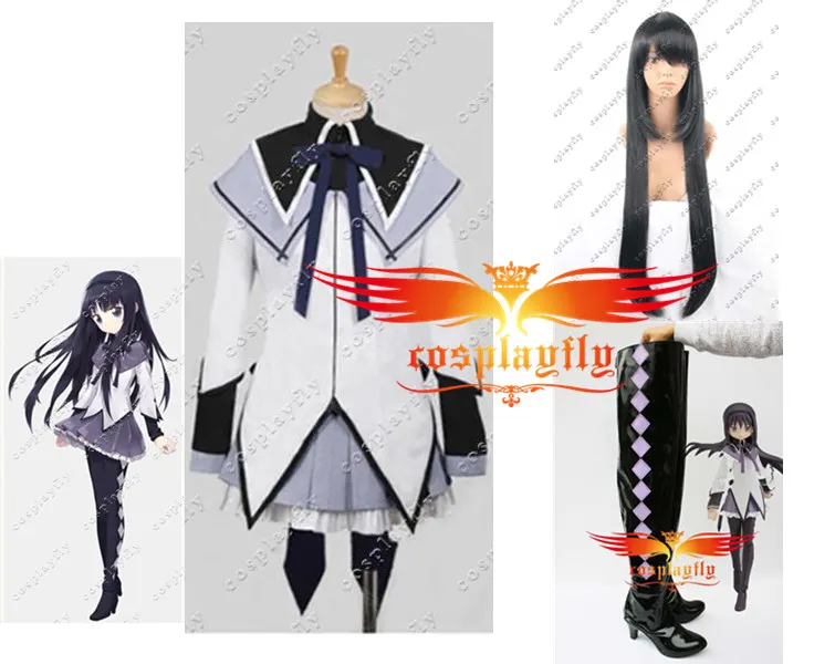Костюм для костюмированной вечеринки Puella Magi Madoka Magica Homura Akemi юбка Тканевая обувь