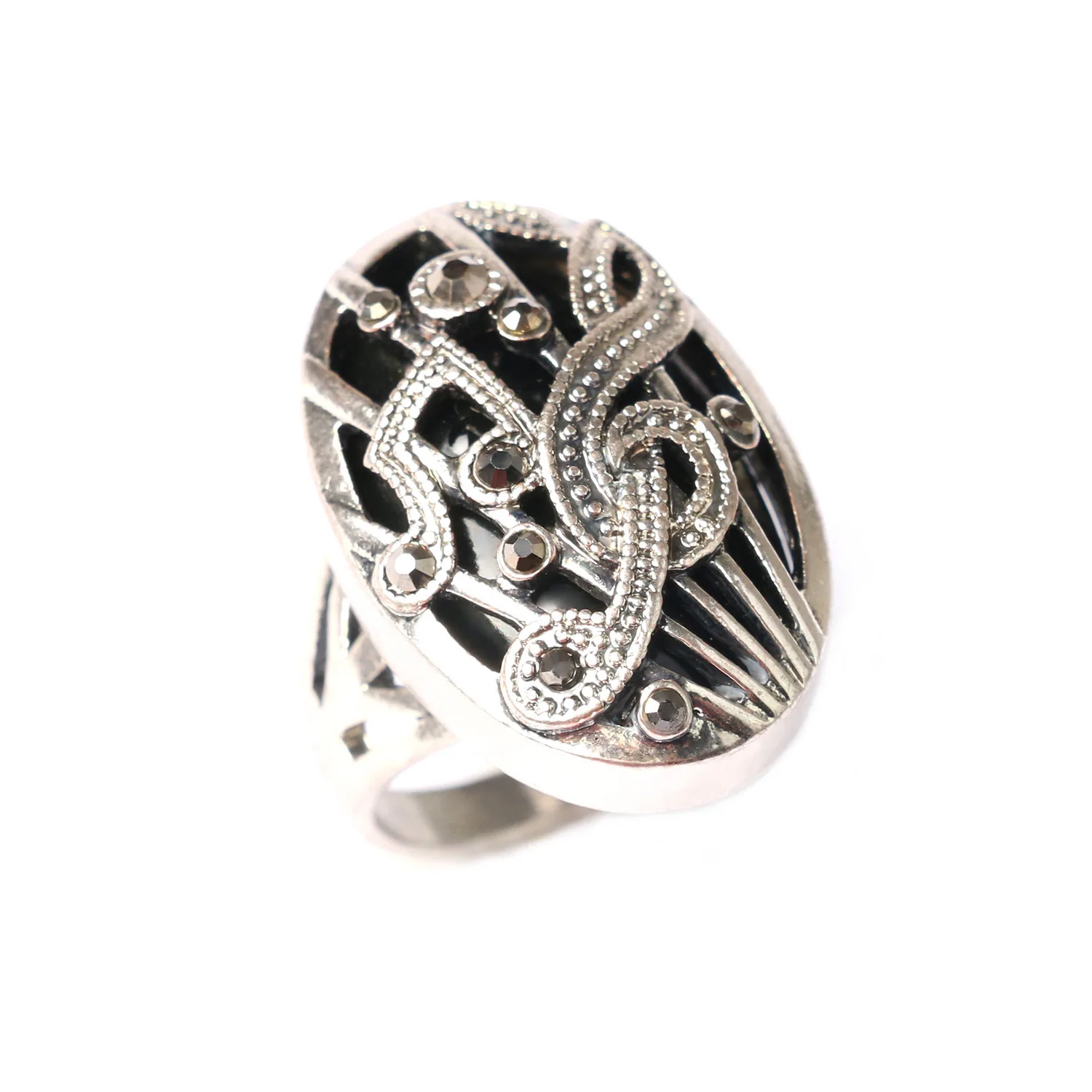 Tibet Silver Bohemia Ring Music Notation Hollow Design Big Black Oval Stone Retro Vintage Jewelry For Women Anel Feminino
Tibet Silver Bohemia Ring Music Notation Hollow Design Big Black Oval Stone Retro Vintage Jewelry For Women Anel Feminino