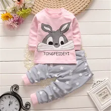 Laranja Fun Dos Desenhos Animados Conjunto de Roupas de Bebê Menino Outono Infantil Roupas de Bebê Meninas Roupas de Algodão de Manga Longa Baby Boy Roupas(China)