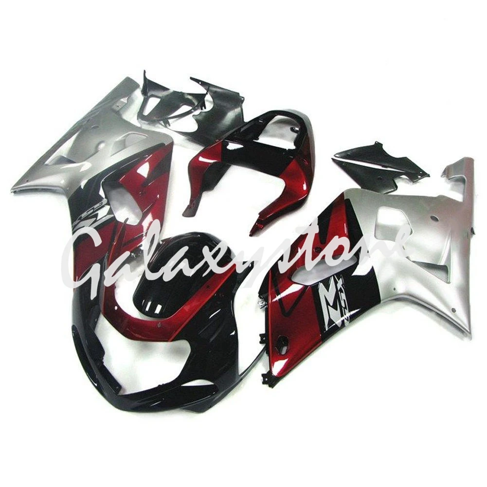 Injection Molded Fairing Bodywork Fits Suzuki K1 GSXR600/750 01 02 03 Red+Silver 
Injection Molded Fairing Bodywork Fits Suzuki K1 GSXR600/750 01 02 03 Red+Silver