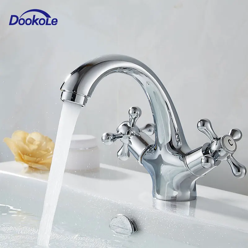 Bathroom Sink Mixer Tap Deck Mounted Single Hole Double Knobs Cross 2-Handle Basin Faucet Brass Chrome
Bathroom Sink Mixer Tap Deck Mounted Single Hole Double Knobs Cross 2-Handle Basin Faucet Brass Chrome