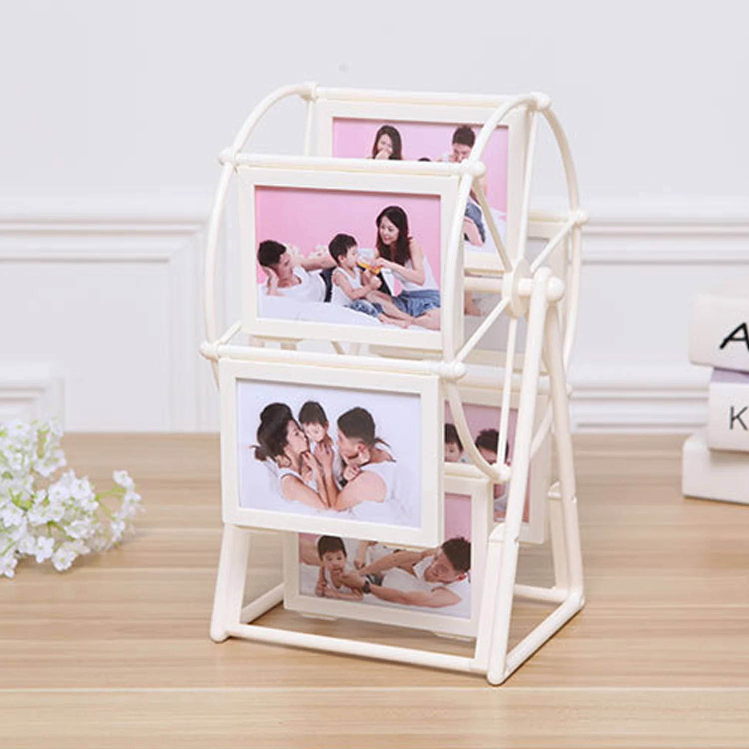 5 Inch 12 Photos Rotating Ferris Wheel Windmill Shape Photo Picture Frame for Baby Shower Christmas Wedding Gifts Home Art Decor
5 Inch 12 Photos Rotating Ferris Wheel Windmill Shape Photo Picture Frame for Baby Shower Christmas Wedding Gifts Home Art Decor