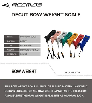 7 color Decut Palament-p Bow Weight Scale Durable and Sturdy Plastic Digital Bow Scale Hang Scale Bow Pounds Meter
7 color Decut Palament-p Bow Weight Scale Durable and Sturdy Plastic Digital Bow Scale Hang Scale Bow Pounds Meter