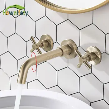 Brushed Gold Concealed Basin faucet Double Handle Rotatable Spout chrome Blacked polished Hot and Cold connected mixer tap
Brushed Gold Concealed Basin faucet Double Handle Rotatable Spout chrome Blacked polished Hot and Cold connected mixer tap