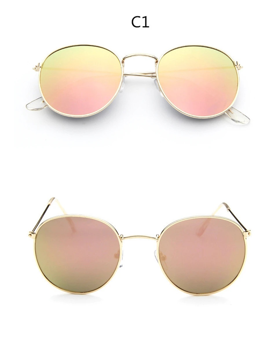 2018 Luxury Mirror Sunglasses WomenMen Brand Designer Glasses Lady Round Sun Glasses Beat Oculos De Sol Gafas (3)