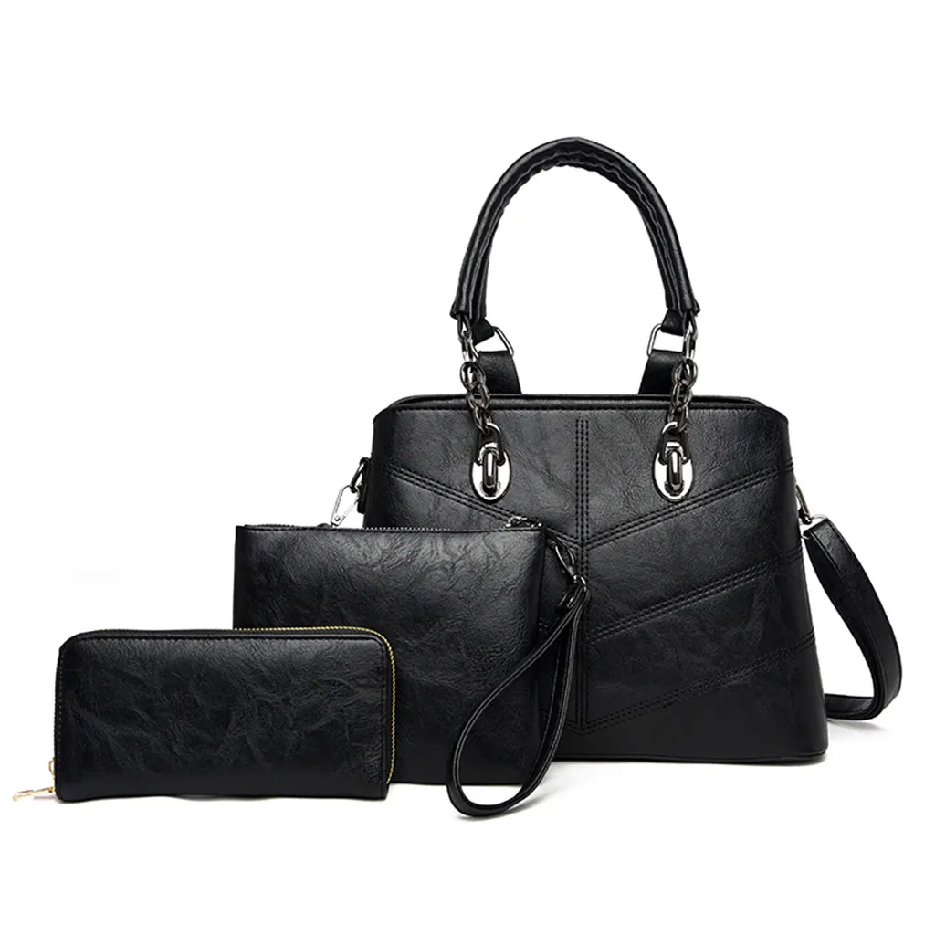 3Pcs Women Pattern Solid Handbag+Middle Messenger Bag + Small Messenger Bag High Quality Casual Casual Anti Theft
3Pcs Women Pattern Solid Handbag+Middle Messenger Bag + Small Messenger Bag High Quality Casual Casual Anti Theft