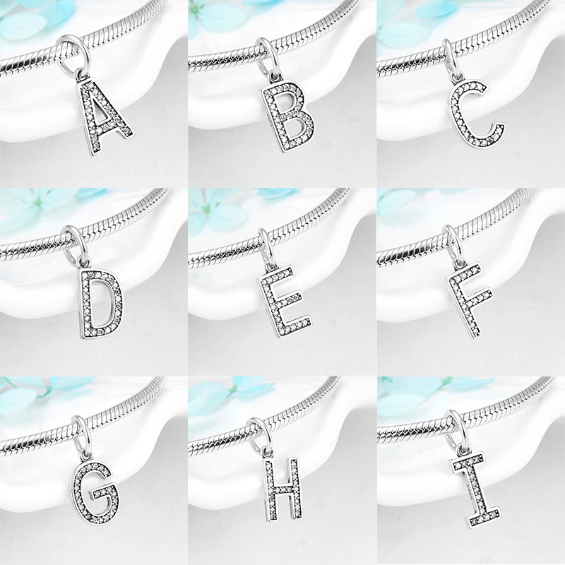 High quality Crystal CZ beads Letter A to Z 925 Sterling Silver Charms fit Original Pandora Bracelet Necklace Jewelry making
High quality Crystal CZ beads Letter A to Z 925 Sterling Silver Charms fit Original Pandora Bracelet Necklace Jewelry making