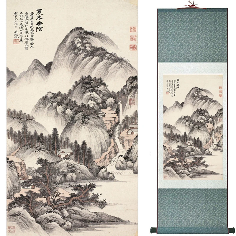 Mountain and River painting Home Office Decoration Chinese scroll painting landscape art painting 2018071206
Mountain and River painting Home Office Decoration Chinese scroll painting landscape art painting 2018071206