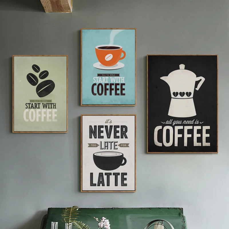 Gohipang Coffee Canvas Painting Print Poster Cafe Modern Art Canvas Painting Wall Pictures for Kitchen Bar Cafe Decor No Frame
Gohipang Coffee Canvas Painting Print Poster Cafe Modern Art Canvas Painting Wall Pictures for Kitchen Bar Cafe Decor No Frame