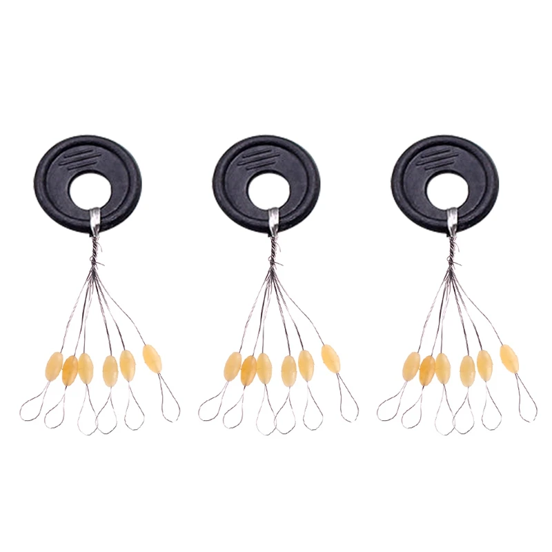 600 Pcs/100 Groups Fishing Bobber Stopper 6 In 1 Yellow Rubber Oval Float Space Bead Connector Fishing Gear For 2.5-5.0# Line
600 Pcs/100 Groups Fishing Bobber Stopper 6 In 1 Yellow Rubber Oval Float Space Bead Connector Fishing Gear For 2.5-5.0# Line