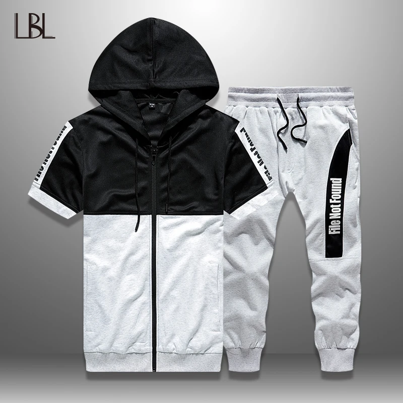 LBL Summer Set Men Casual Patchwork Tracksuit Man Bodybuilding Sports Suit Man Sportswear Zipper Hoodie + Shorts 2 Piece Sets
LBL Summer Set Men Casual Patchwork Tracksuit Man Bodybuilding Sports Suit Man Sportswear Zipper Hoodie + Shorts 2 Piece Sets