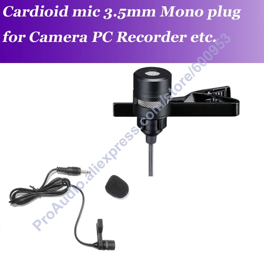 MICWL TCM340 Pro 3.5mm Mono Lavalier Lapel Clip On Microphone for Wireless Mic System Portable speaker PC etc.
MICWL TCM340 Pro 3.5mm Mono Lavalier Lapel Clip On Microphone for Wireless Mic System Portable speaker PC etc.