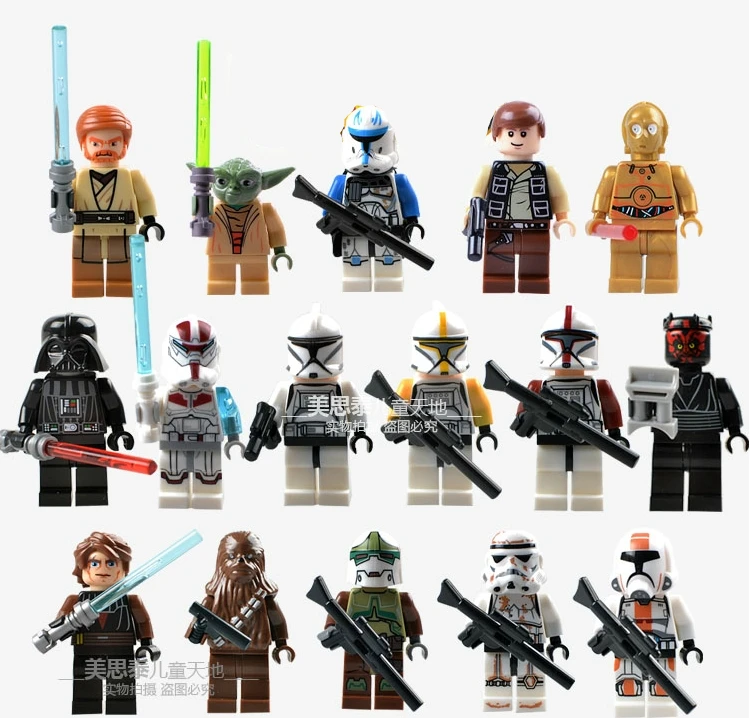 16pcs STAR WARS Skywalker Yoda Trooper Jedi Darth Vader Maul Lightsaber Building Bricks Blocks Figures Toys Compatible With Lego
16pcs STAR WARS Skywalker Yoda Trooper Jedi Darth Vader Maul Lightsaber Building Bricks Blocks Figures Toys Compatible With Lego