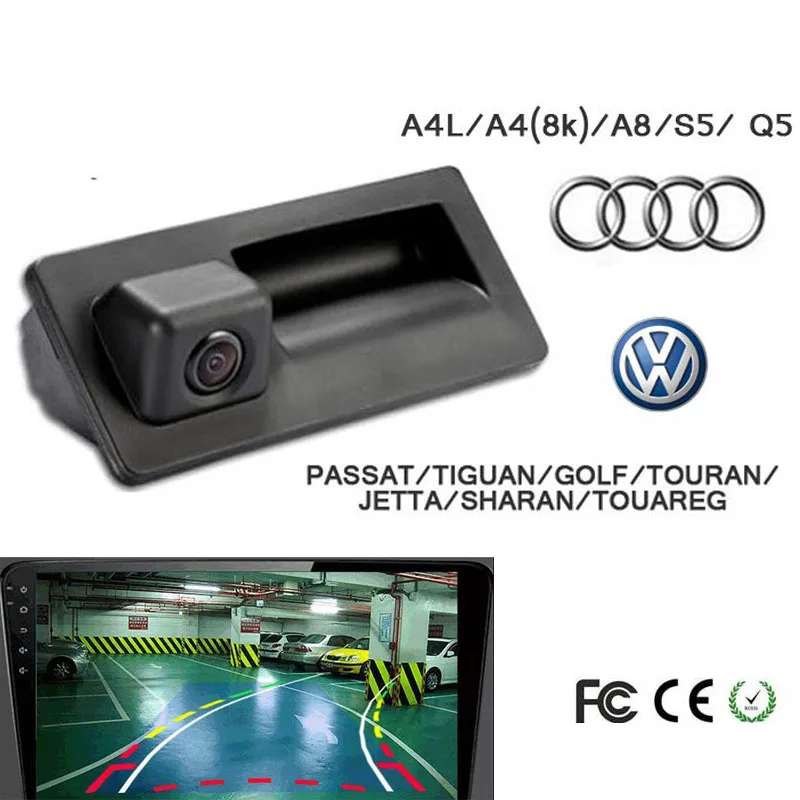 Car trunk handle intelligent trajectory tracks rear view Camera Parking for Audi /VW/ Passat/Tiguan/Golf / A4L/ S5/ Q3/ Q5/ A8
Car trunk handle intelligent trajectory tracks rear view Camera Parking for Audi /VW/ Passat/Tiguan/Golf / A4L/ S5/ Q3/ Q5/ A8