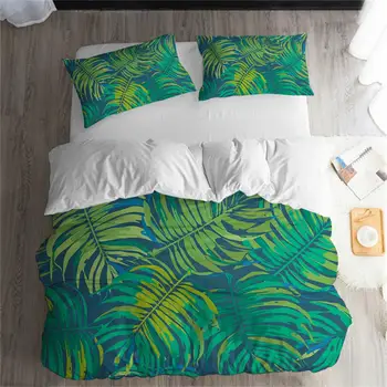 3Pcs Green Plant Leaves Bedding Set Jungle Pattern Duvet Cover Set Twin Full Queen King Bedding Cover Summer Design Quilt Cover
3Pcs Green Plant Leaves Bedding Set Jungle Pattern Duvet Cover Set Twin Full Queen King Bedding Cover Summer Design Quilt Cover