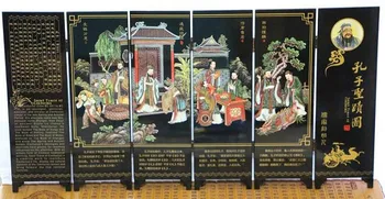 Exquisite Confucius saint mark figure lacquer craft 6 small screen with Chinese characteristics
Exquisite Confucius saint mark figure lacquer craft 6 small screen with Chinese characteristics