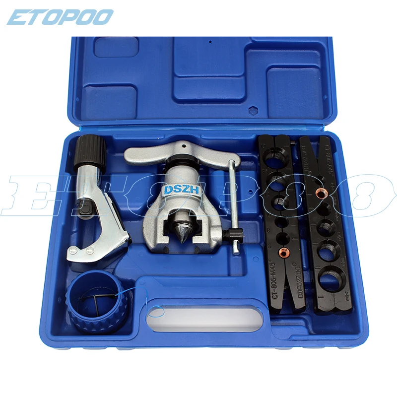 1Set metric and inch tube expander kit air conditioner copper pipe pipe reamer tube flaring tool 6-19mm 1/4-3/4 inch
1Set metric and inch tube expander kit air conditioner copper pipe pipe reamer tube flaring tool 6-19mm 1/4-3/4 inch