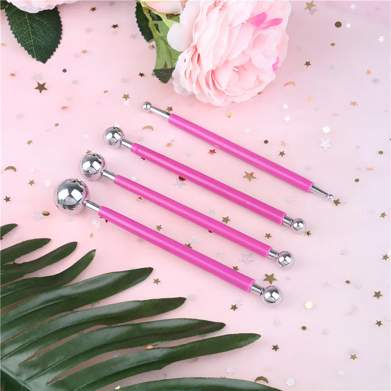 4PCS DIY Stainless Steel Baking Pen Flower Sugarcraft Metal Ball Modelling Set Fondant Cake Decorating Tools Cookie Cutters
4PCS DIY Stainless Steel Baking Pen Flower Sugarcraft Metal Ball Modelling Set Fondant Cake Decorating Tools Cookie Cutters