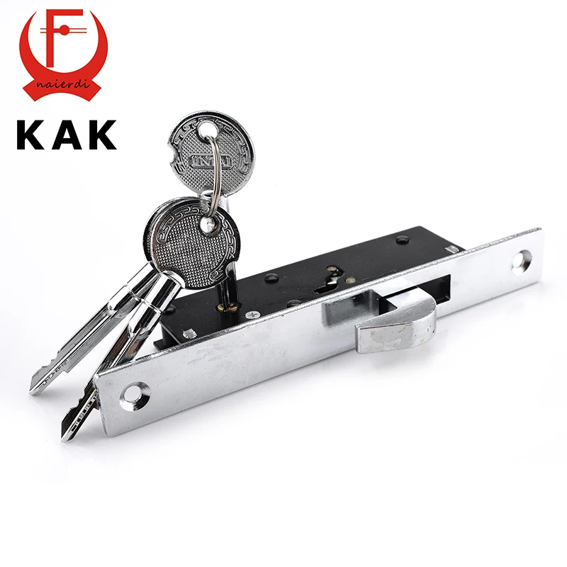 Image KAK Sliding Door Lock Zinc Alloy Window Locks Anti Theft Safety Wood Gate Floor Lock With Cross Keys For Furniture Hardware