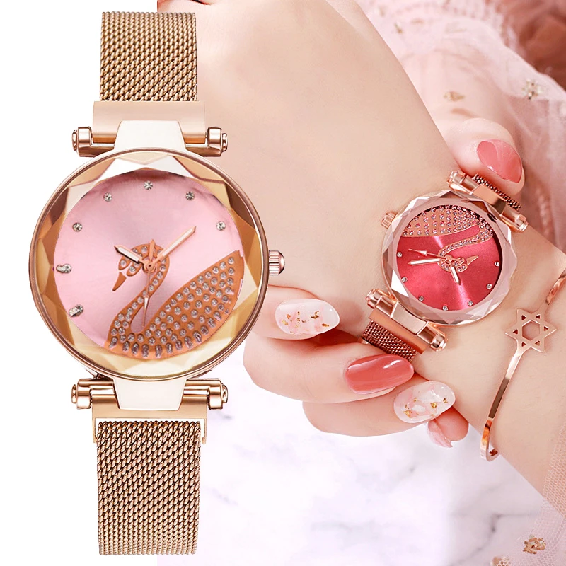 Swan Magnetic Women Watch 2019 Luxury Diamond Quartz Watch for Ladies Bracelet Dress Wristwatch Relogio Feminino Montre Femme
Swan Magnetic Women Watch 2019 Luxury Diamond Quartz Watch for Ladies Bracelet Dress Wristwatch Relogio Feminino Montre Femme