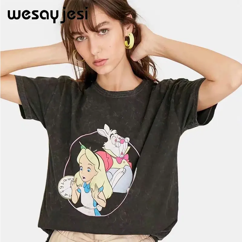 2019 summer t shirt women harajuku korean clothes streetwear cartoon girl rabbit print cotton o-neck white tshirt tops plus size
2019 summer t shirt women harajuku korean clothes streetwear cartoon girl rabbit print cotton o-neck white tshirt tops plus size