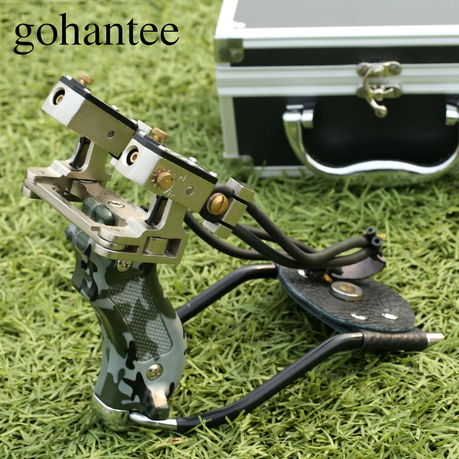 gohantee Stainless Steel Hunting Laser Slingshot with Folding Wrist Rest High Velocity Brace Catapult Slingshot Shooting Fishing
gohantee Stainless Steel Hunting Laser Slingshot with Folding Wrist Rest High Velocity Brace Catapult Slingshot Shooting Fishing