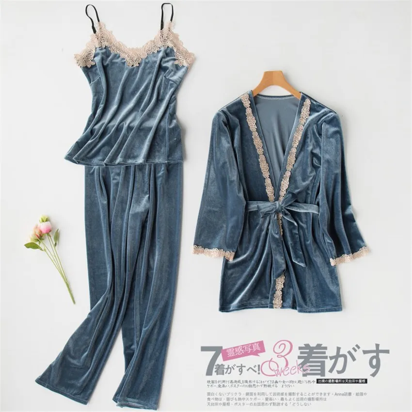 Autumn Winter Long Sleeve Gold Velvet Nightgown Suits Women Flannel Nightgowns Lady Night Dress Sleepwear Sexy Coral Fleece 687
Autumn Winter Long Sleeve Gold Velvet Nightgown Suits Women Flannel Nightgowns Lady Night Dress Sleepwear Sexy Coral Fleece 687