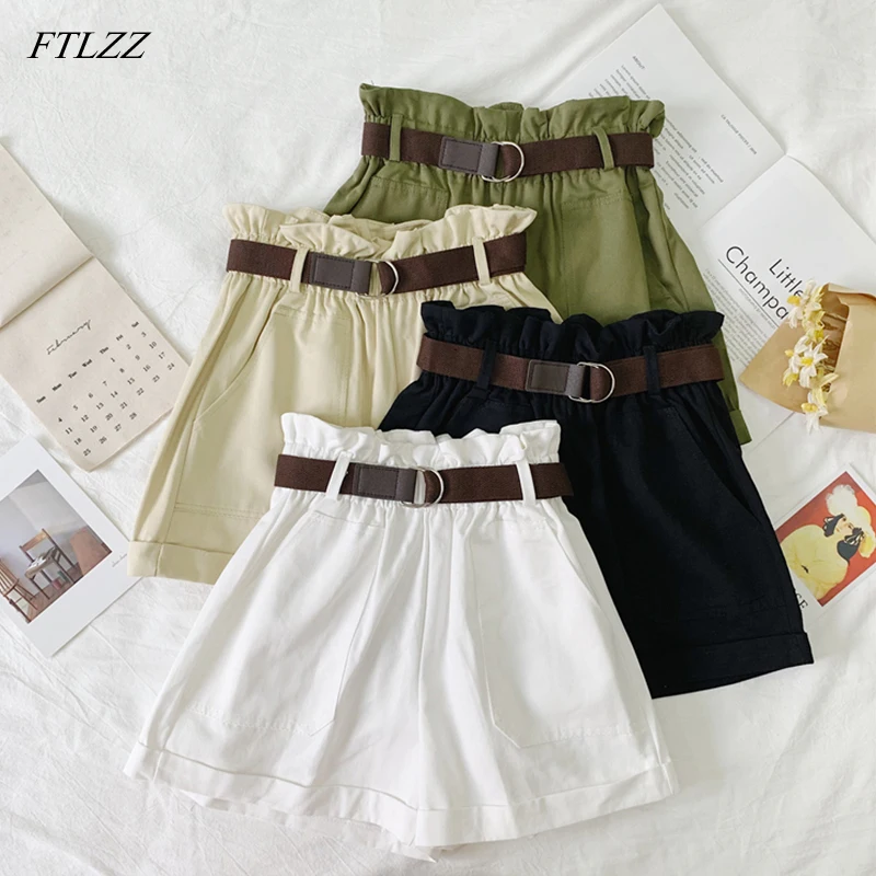 FTLZZ Women Casual Shorts Summer Pockets With Belt A-line High Waist Shorts Girl Loose Shorts Trousers
FTLZZ Women Casual Shorts Summer Pockets With Belt A-line High Waist Shorts Girl Loose Shorts Trousers