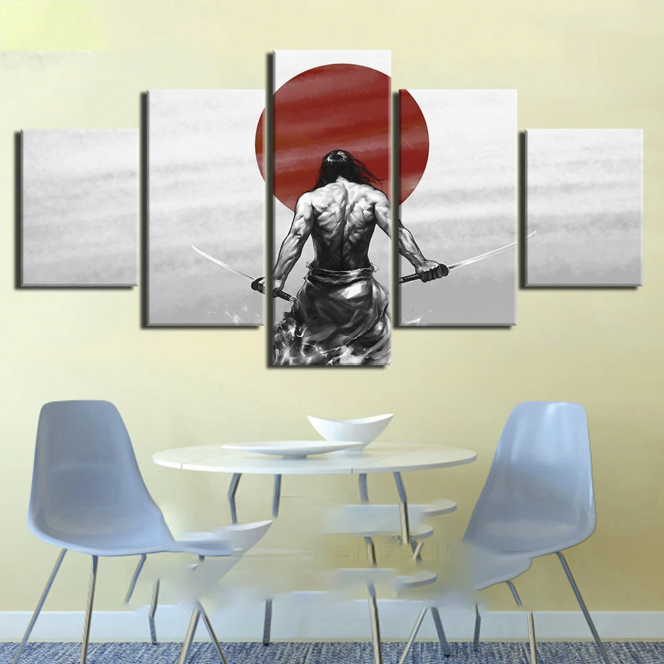 HD Prints Canvas Wall Art Painting 5 Panel Japanese Samurai Posters Modern Style Home Decoration Bedside Background Framework 
HD Prints Canvas Wall Art Painting 5 Panel Japanese Samurai Posters Modern Style Home Decoration Bedside Background Framework
