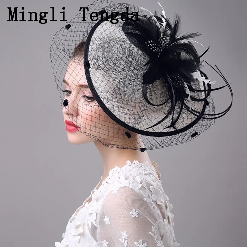 Mingli Tengda Exaggerated Big Disc Hemp Hat Black Wedding Party Headdress Wedding Hat Veil Flower and Feather Wedding Hat Bride
Mingli Tengda Exaggerated Big Disc Hemp Hat Black Wedding Party Headdress Wedding Hat Veil Flower and Feather Wedding Hat Bride