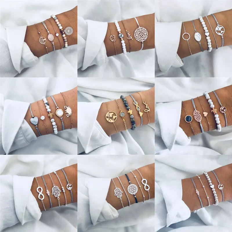 LETAPI 4pcs/set Bohemian Shell Moon Bracelet Set Fashion Pop Bracelet Women's Gift Vintage Bracelet for Woman
LETAPI 4pcs/set Bohemian Shell Moon Bracelet Set Fashion Pop Bracelet Women's Gift Vintage Bracelet for Woman