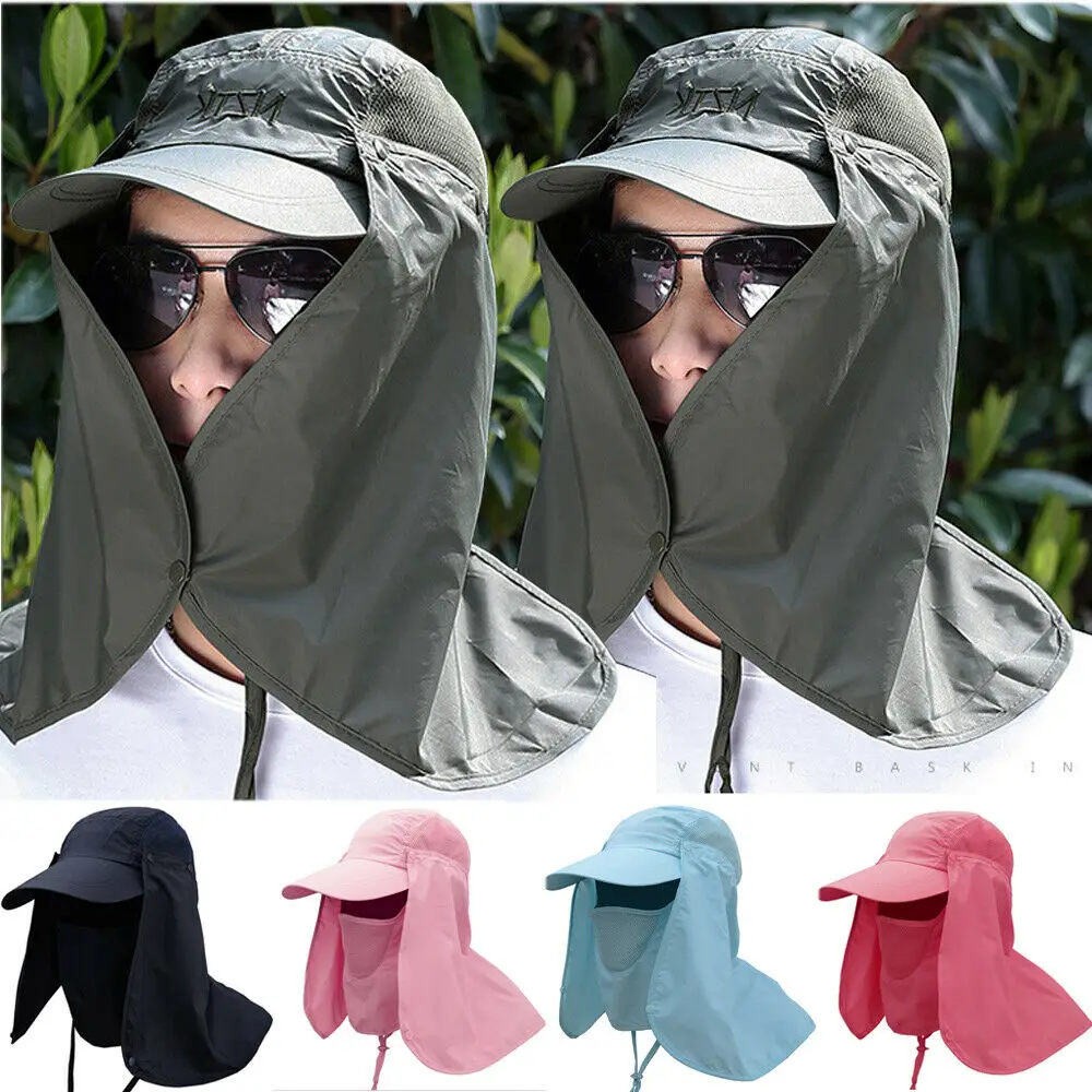 Sun Caps Flap Hats 360 degree Solar UV Protection Sun Hat Summer Men Women Sun Visor Cap Folding Removable Neck Face Mask Head
Sun Caps Flap Hats 360 degree Solar UV Protection Sun Hat Summer Men Women Sun Visor Cap Folding Removable Neck Face Mask Head