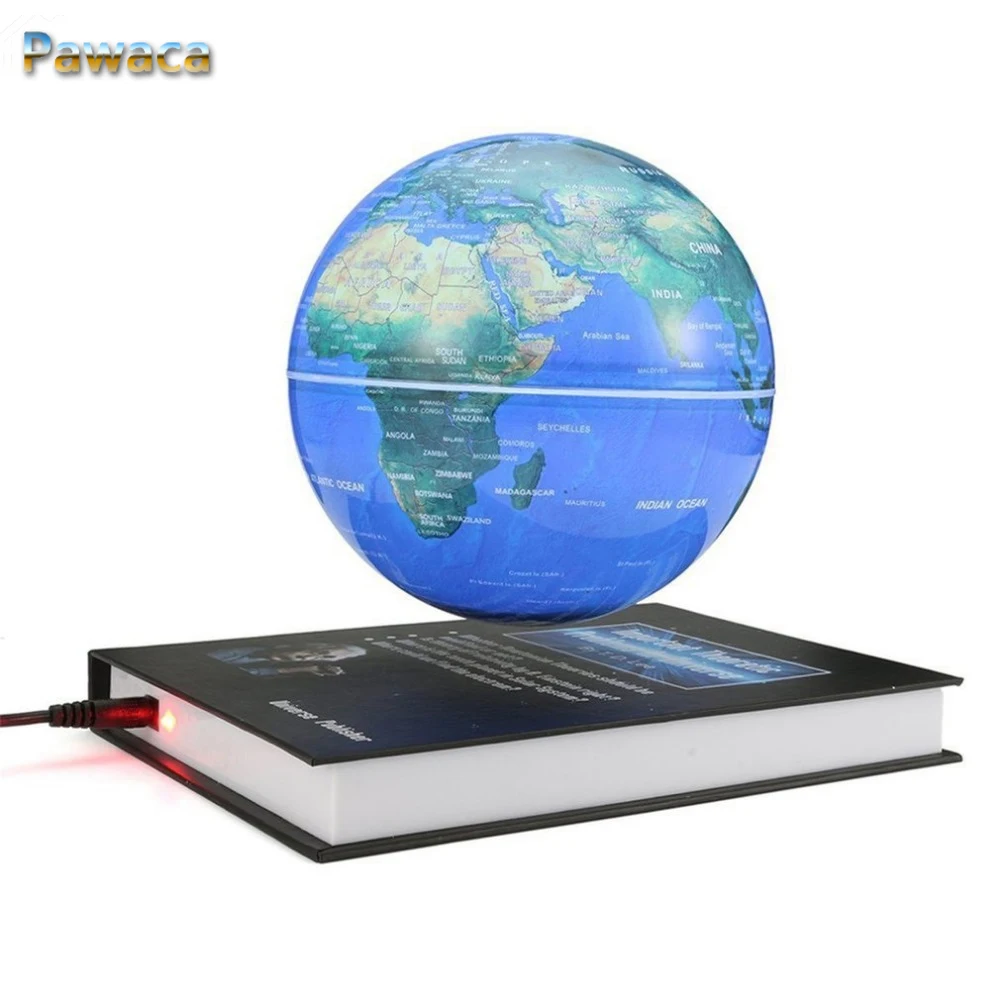 

Globe World Map Book Shape Magnetic Levitation Automatic Rotation Floating Globe Children Gift Home Office Desk Decoration Craft