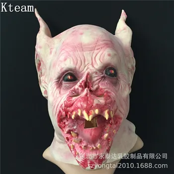 

2019 Horror Bat Monster Strange Mask Latex Scary Cos Bats Mask Halloween Animals Head Devil Batman Mask Cosplay Costume Props