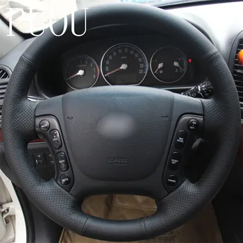 Puou Black Leather hand-stitched Car Steering Wheel Cover for Hyundai Santa Fe 2006-2012 Free shipping
Puou Black Leather hand-stitched Car Steering Wheel Cover for Hyundai Santa Fe 2006-2012 Free shipping