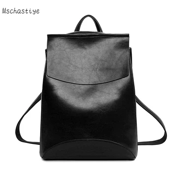 Mschastiye Simple Style Backpack Women PU leather Shoulder Bag Teenage Girls Fashion Vintage School mochila solid female bags
Mschastiye Simple Style Backpack Women PU leather Shoulder Bag Teenage Girls Fashion Vintage School mochila solid female bags