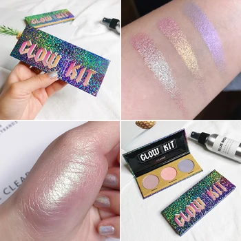 3 Color Chameleon Highlighter Makeup Palette Crystal Sugar Highlighter Bronzer Glow Shimmer Eyeshadow Palette Highlight Cosmetic
3 Color Chameleon Highlighter Makeup Palette Crystal Sugar Highlighter Bronzer Glow Shimmer Eyeshadow Palette Highlight Cosmetic