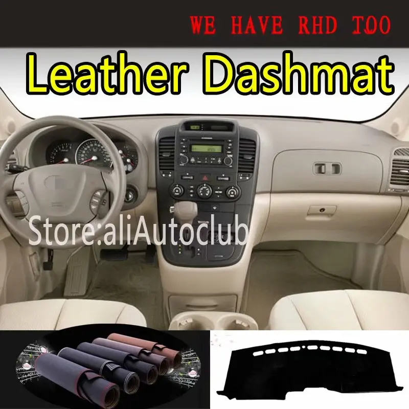 

For Kia Carnival VQ SEDONA 2006 2007 2008 2009 2010 2011 2012 2013 2014 Leather Dashmat Car Styling Covers Dash Mat Dashboard